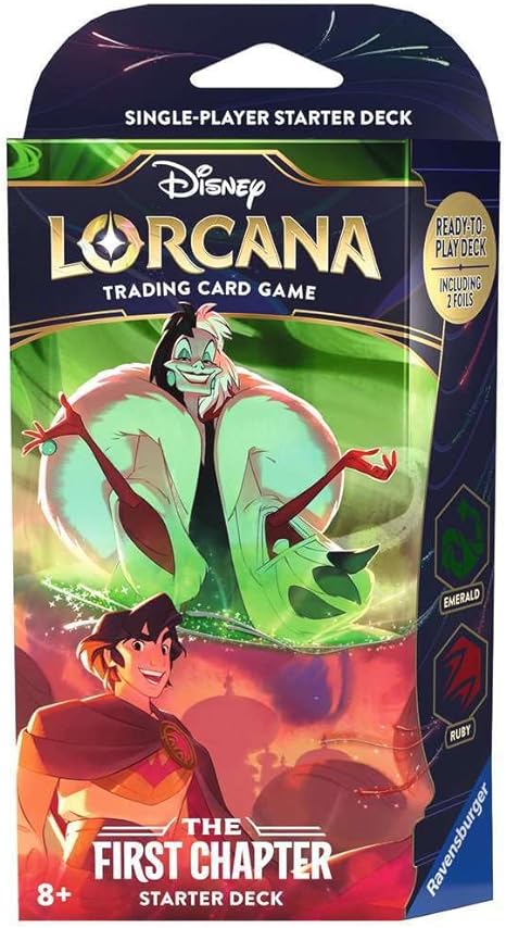 Lorcana: The First Chapter Starter Deck - Begin Your Adventure Today!, RAVEMSBURGER, DISNEY LORCANA, disney-lorcana-the-first-chapter-starter-deck-emerald-ruby, , Dark Ninja Gaming LA