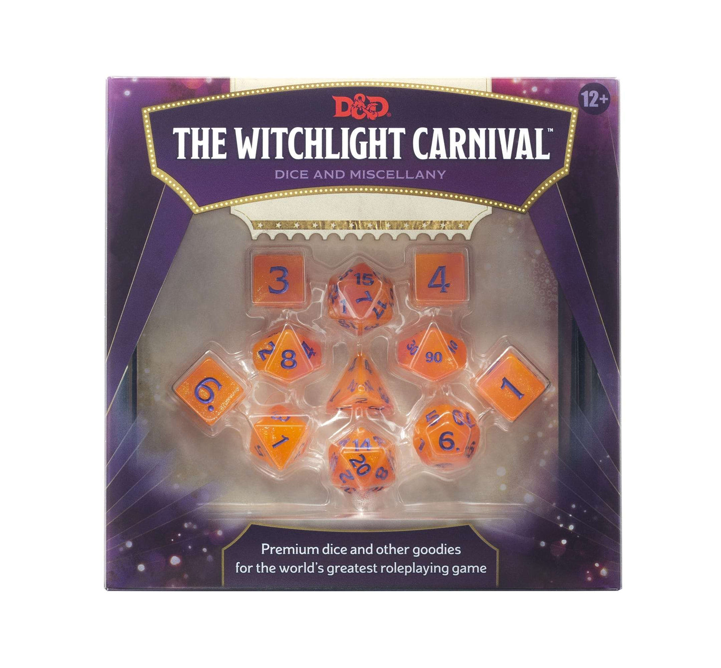 Dungeons & Dragons: The Witchlight Carnival Dice and Miscellany, Wizards of the Coast, Dice Game, 9780786967216, DICE, DICE SET, Dungeons & Dragons, RPG, Dark Ninja Gaming LA