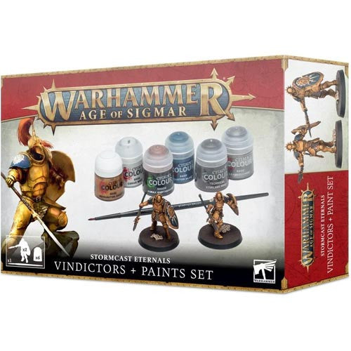 Warhammer Age of Sigmar: Stormcast Eternals - Vindictors + Paints Set, Games Workshop, WarHammer 40K, warhammer-age-of-sigmar-stormcast-eternals-vindictors-paints-set, , Dark Ninja Gaming LA