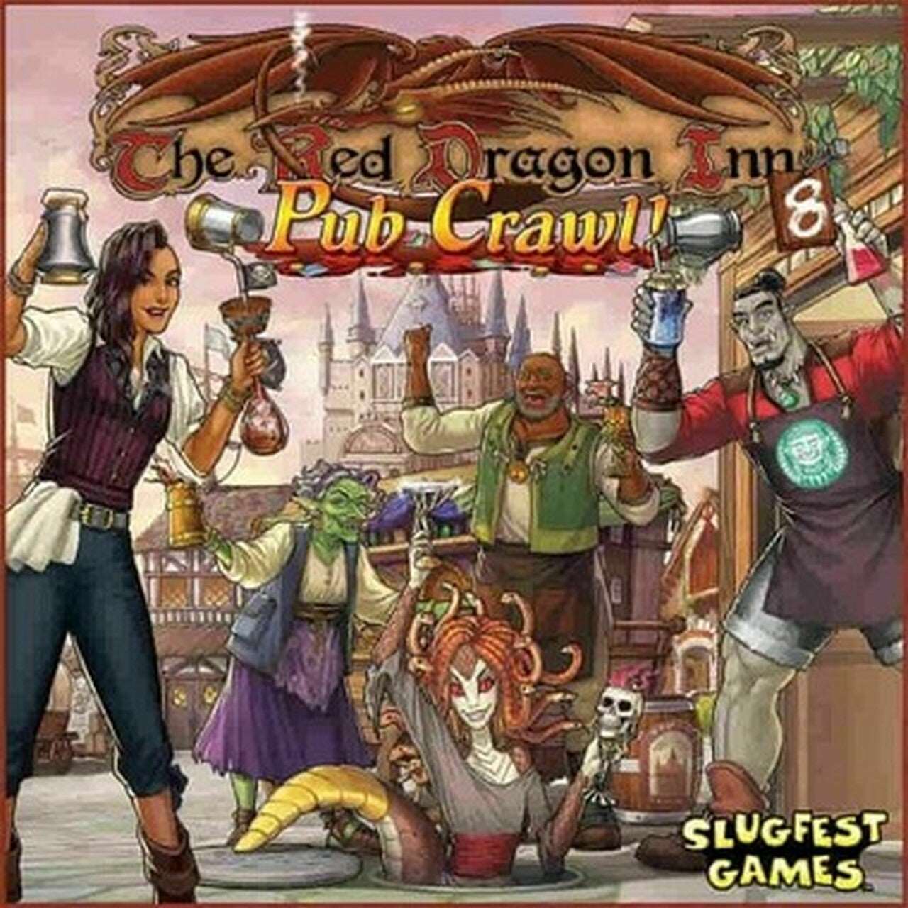 The Red Dragon Inn 8: Pub Crawl!, SlugFest Games, Board Game, the-red-dragon-inn-8-pub-crawl, , Dark Ninja Gaming LA