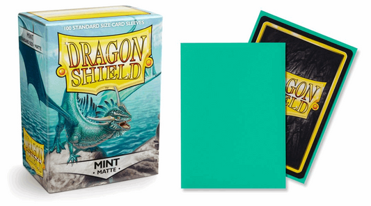 Dragon Shield: 100 Count Standard Mint Matte Sleeves, Dragon Shield, Card Sleeves, dragon-shield-100-count-standard-mint-matte, , Dark Ninja Gaming LA
