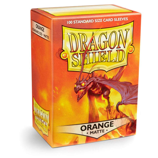 DRAGON SHIELD: 100 COUNT STANDARD ORANGE MATTE - Dark Ninja Gaming LA