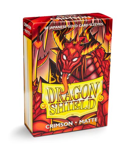 Dragon Shield Matte Japanese Sleeves - Crimson (60-Pack) - Dark Ninja Gaming LA