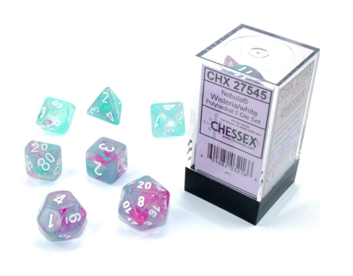 CHESSEX NEBULA POLYHEDRAL 7-DIE SET - Explore the Cosmic Depths of Your Imagination!, Chessex, Dice & Counters, chessex-nebula-polyhedral-7-die-set, Chessex, CHX, Dice, Die, Die Set, Dark Ninja Gaming LA