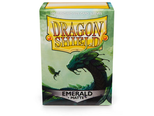 Dragon Shield: 100 Count Standard Emerald Matte Sleeves, Dragon Shield, Card Sleeves, dragon-shield-100-count-standard-emerald-matte, , Dark Ninja Gaming LA