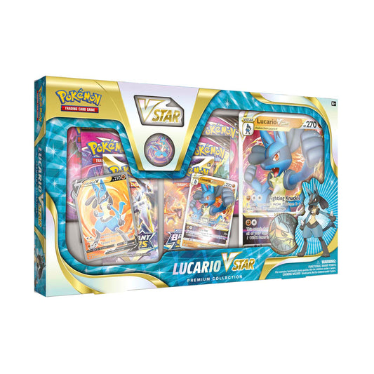 Pokemon: Lucario VSTAR Premium Collection Box - Unleash The Aura Star, The Pokémon Company, Pokémon Sealed, pokemon-lucario-vstar-premium-collection-box, , Dark Ninja Gaming LA