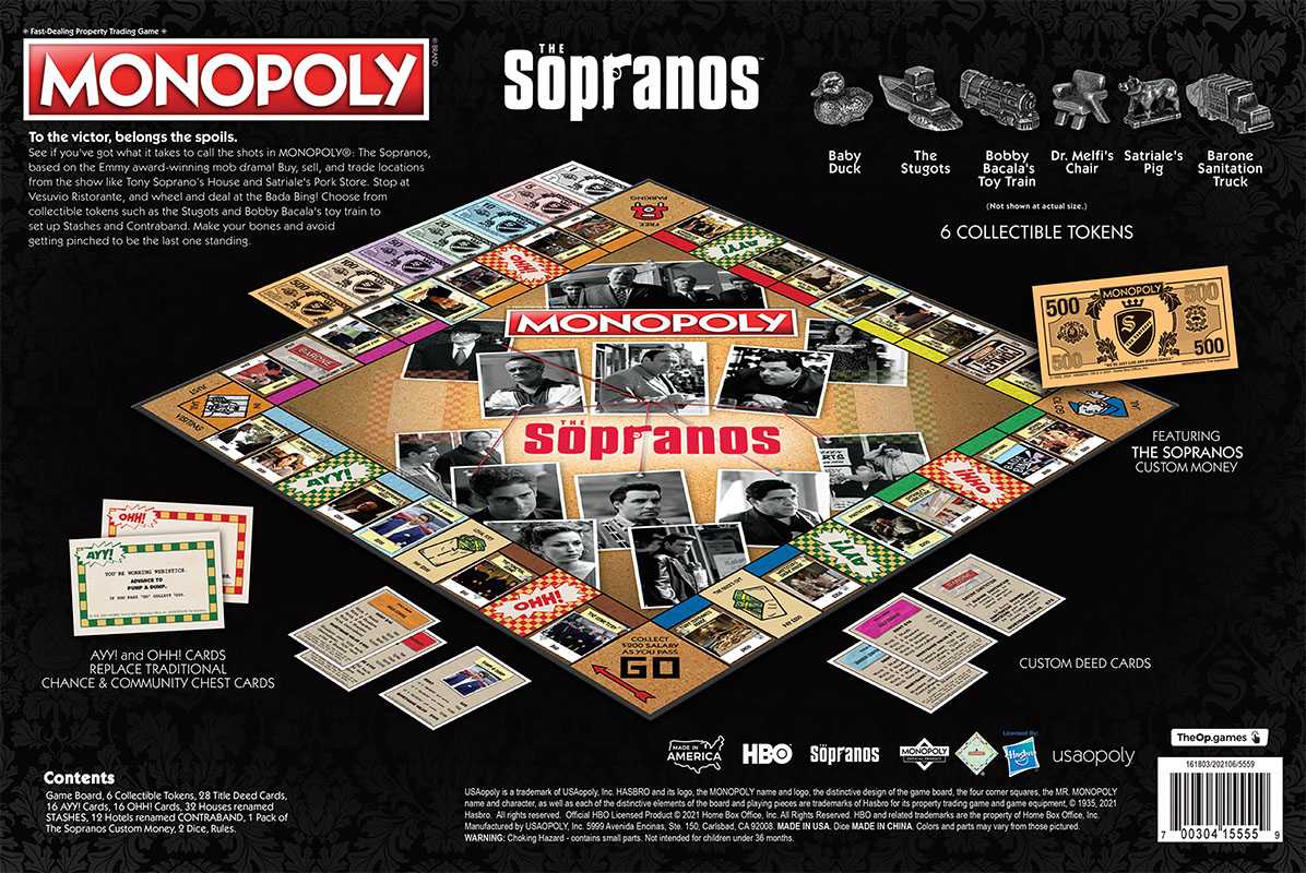 Monopoly: The Sopranos, USAOPOLY INC, Board Game, monopoly-the-sopranos, , Dark Ninja Gaming LA