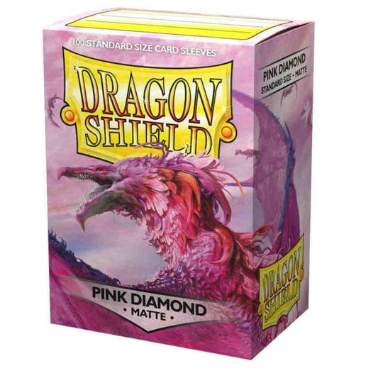 DRAGON SHIELD: 100 COUNT STANDARD PINK DIAMOND MATTE - Dark Ninja Gaming LA
