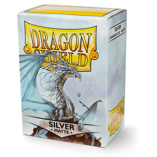 Dragon Shield: 100 Count Standard Silver Matte Sleeves, Dragon Shield, Card Sleeves, dragon-shield-100-count-standard-silver-matte, , Dark Ninja Gaming LA