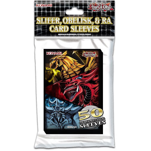 Konami Yu-Gi-Oh! Deck Protector Sleeves - EGYPTIAN GOD CARDS (Slifer, Obelisk & Ra)(50 Sleeves) | Dark Ninja Gaming LA