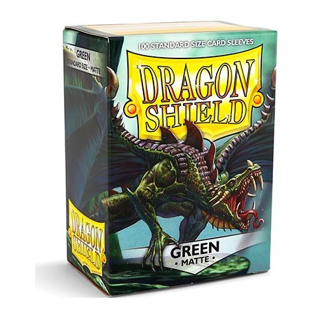 DRAGON SHIELD: 100 COUNT STANDARD GREEN MATTE