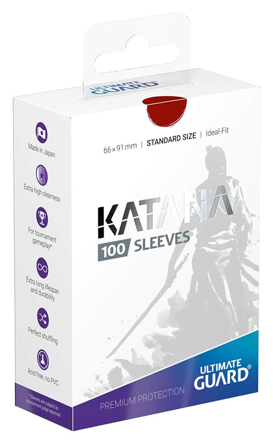 ULTIMATE GUARD KATANA STANDARD SIZE SLEEVES RED (100)