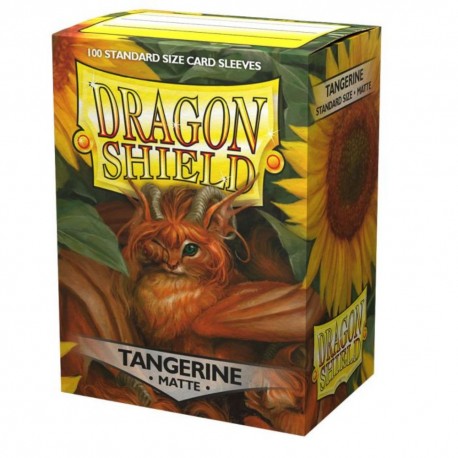 Dragon Shield: 100 Count Standard Tangerine Matte Sleeves, Dragon Shield, Card Sleeves, dragon-shield-100-count-standard-tangerine-matte, , Dark Ninja Gaming LA